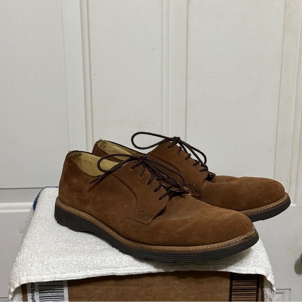 Martin‎ Dingman Ernest Men's 9.5 M Brown Suede Derby Dress Shoes 300381